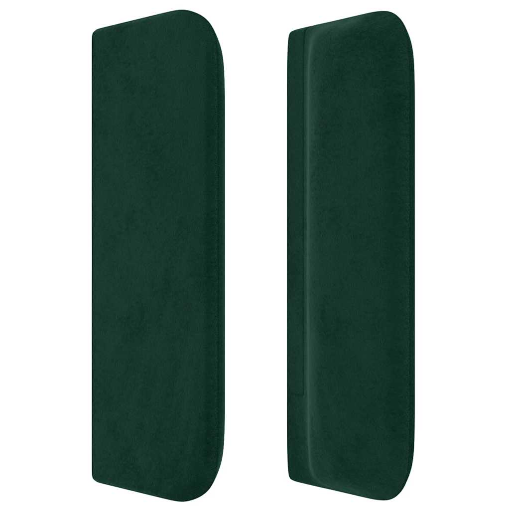 Kopfteil mit Ohren Dunkelblau 93x16x78/88 cm Samt