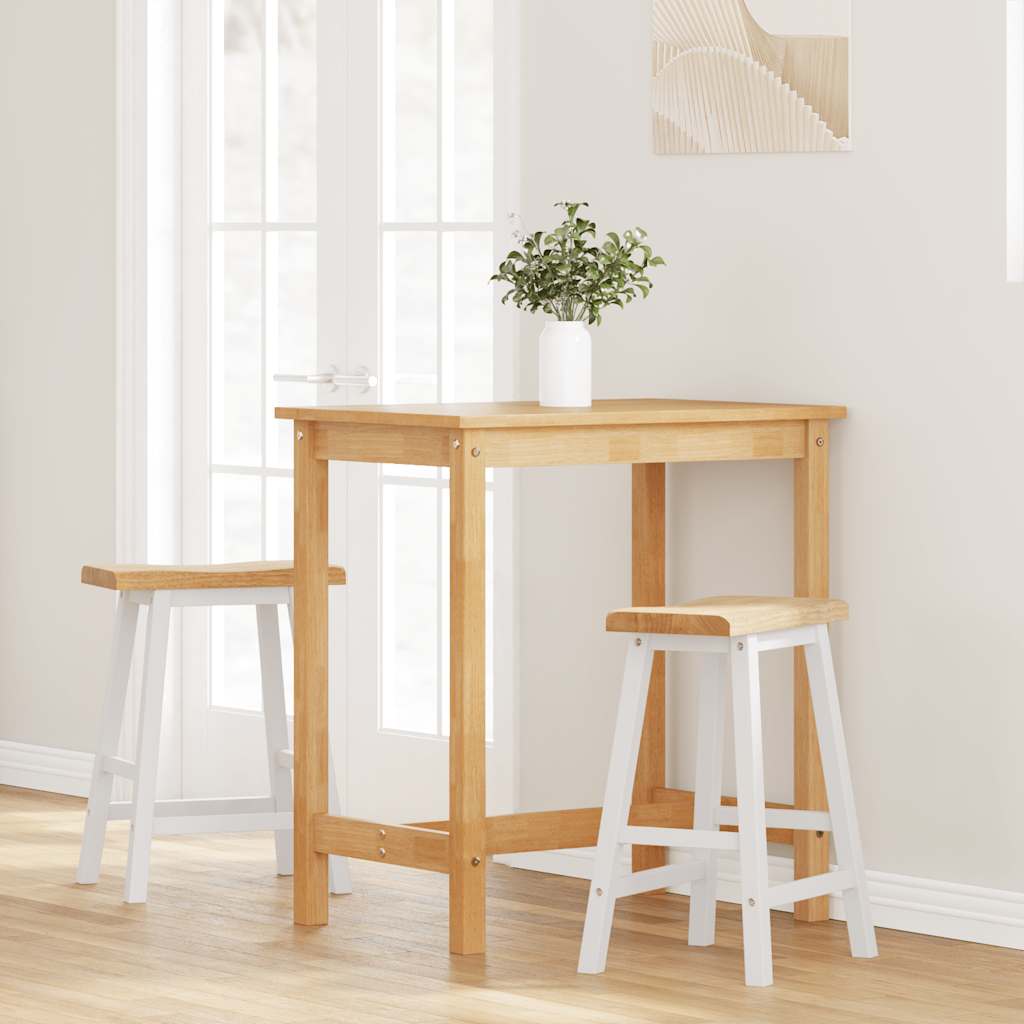 Barhocker 2 Stk. Massivholz