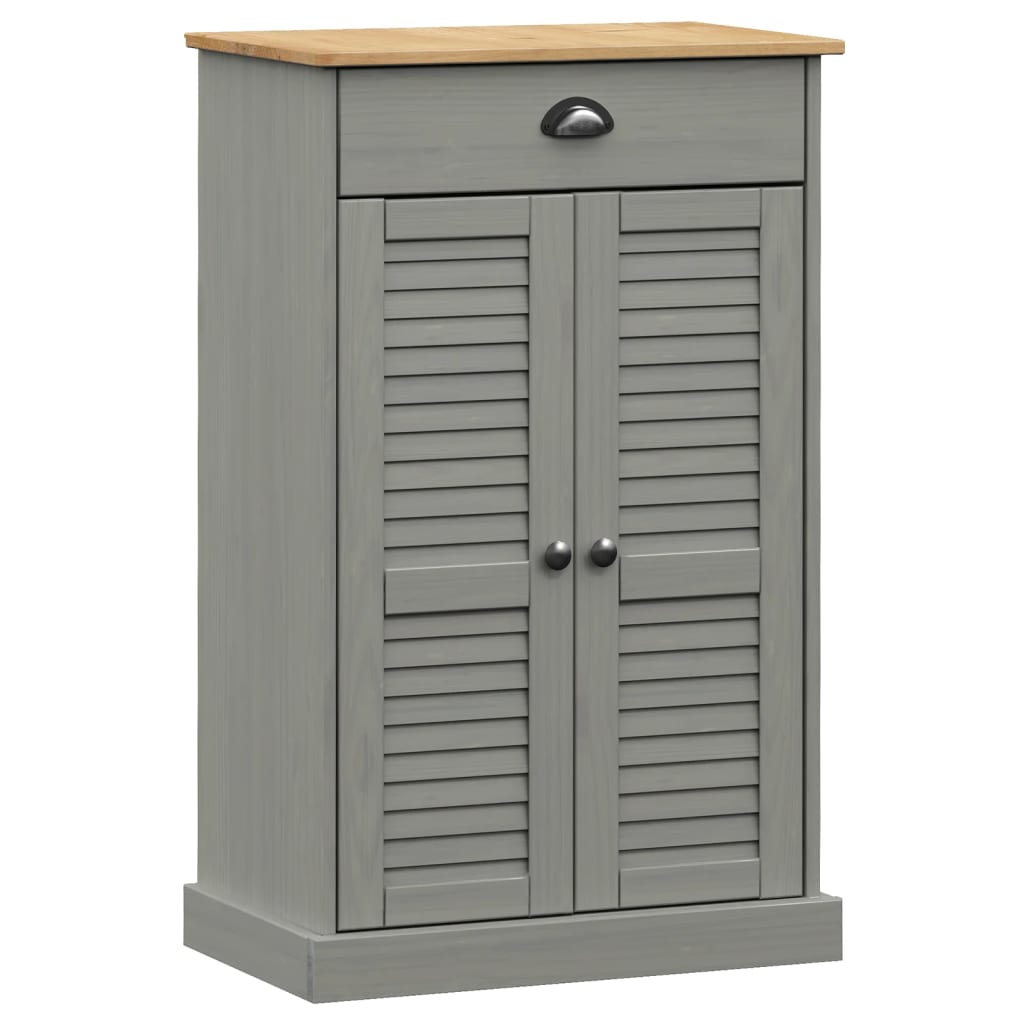Schuhschrank VIGO Weiß 60x35x96 cm Massivholz Kiefer