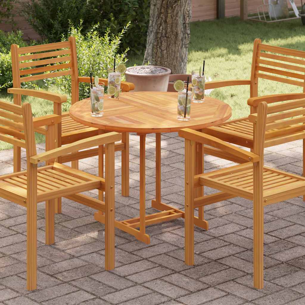 Tischplatte Massivholz Teak Rund 2,5 cm 40 cm