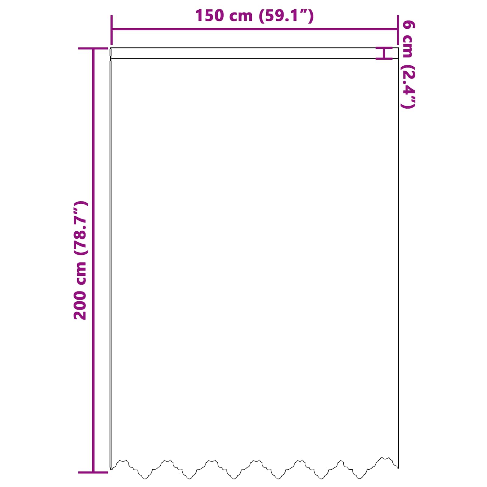 Spitzenvorhang mit Vorhängen Floral Weiß 80 x 150 cm Polyester