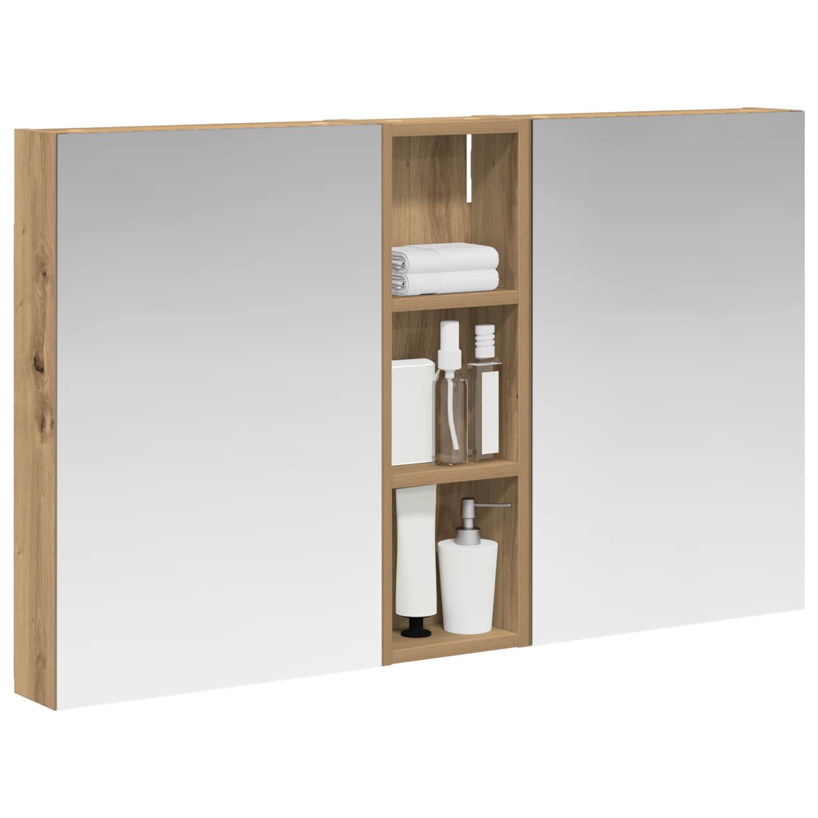 Badezimmerschrank-Set 3 pcs 80 x 10,5 x 50 cm Holzwerkstoff