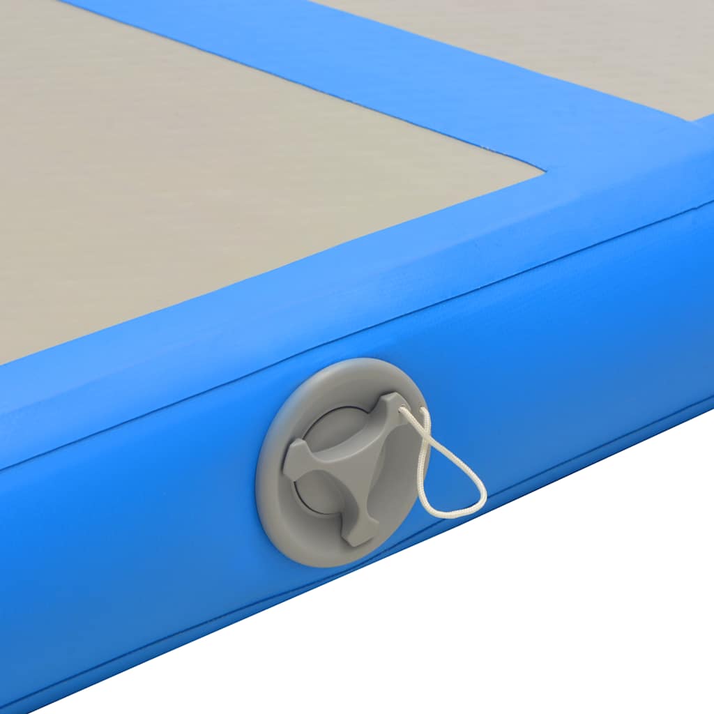 Aufblasbare Gymnastikmatte mit Pumpe 300×100×10 cm PVC Rosa