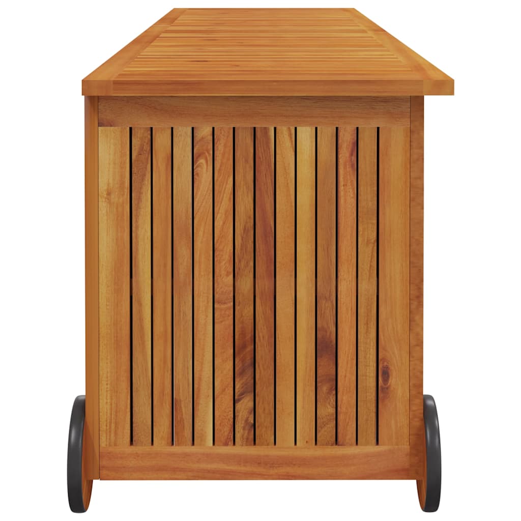Gartentruhe mit Rollen 60x50x58 cm Massivholz Akazie
