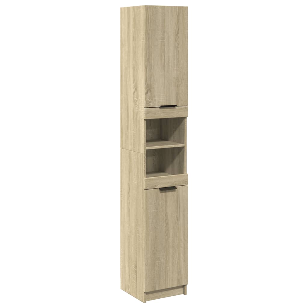 Badschrank Weiß 32x34x188,5 cm Holzwerkstoff