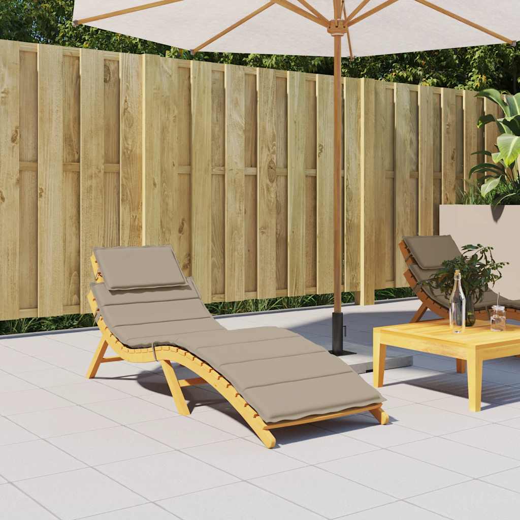 Sonnenliegen-Auflage Grau 186x58x4 cm Oxford-Gewebe