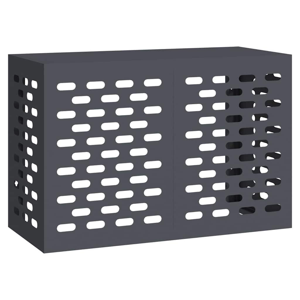 Klimaanlagenabdeckung Schwarz 90 x 40 x 60 cm Stahl