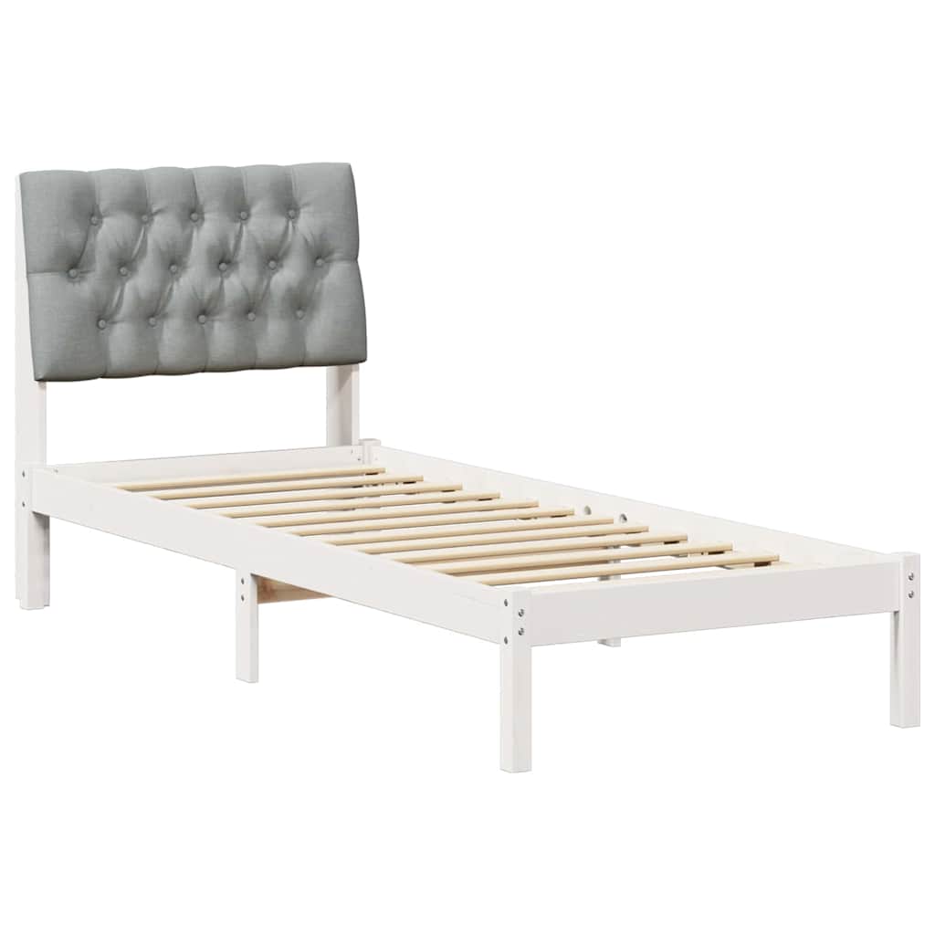 Bettgestell mit gepolstertem Kopfteil Braun 200 x 200 cm