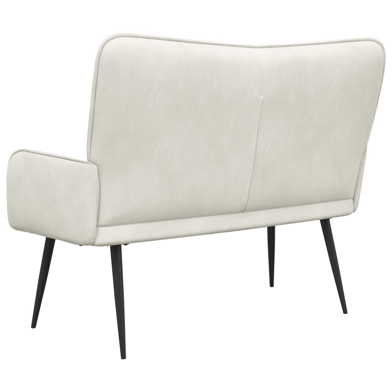 2-Sitzer Sofa Hellgrau 115 x 61 x 87 cm Samt (V)