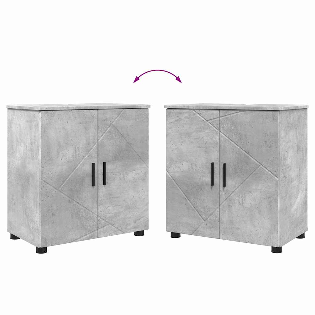 Badezimmermöbel-Set mit Tür 4 pcs Weiß Holzwerkstoff & Metall