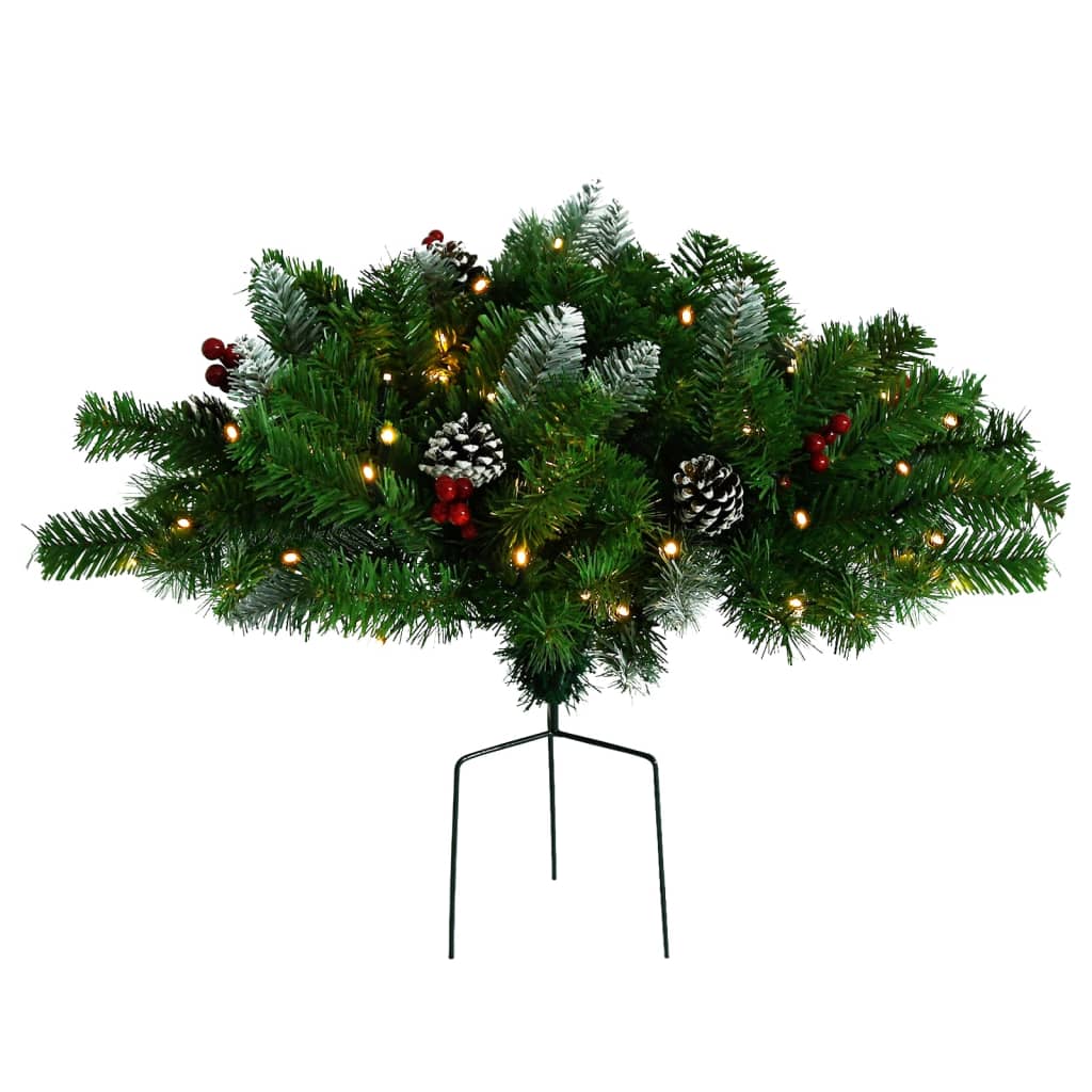 Künstlicher Weihnachtsbaum mit Beleuchtung 2 Stk. Outdoor 76 cm