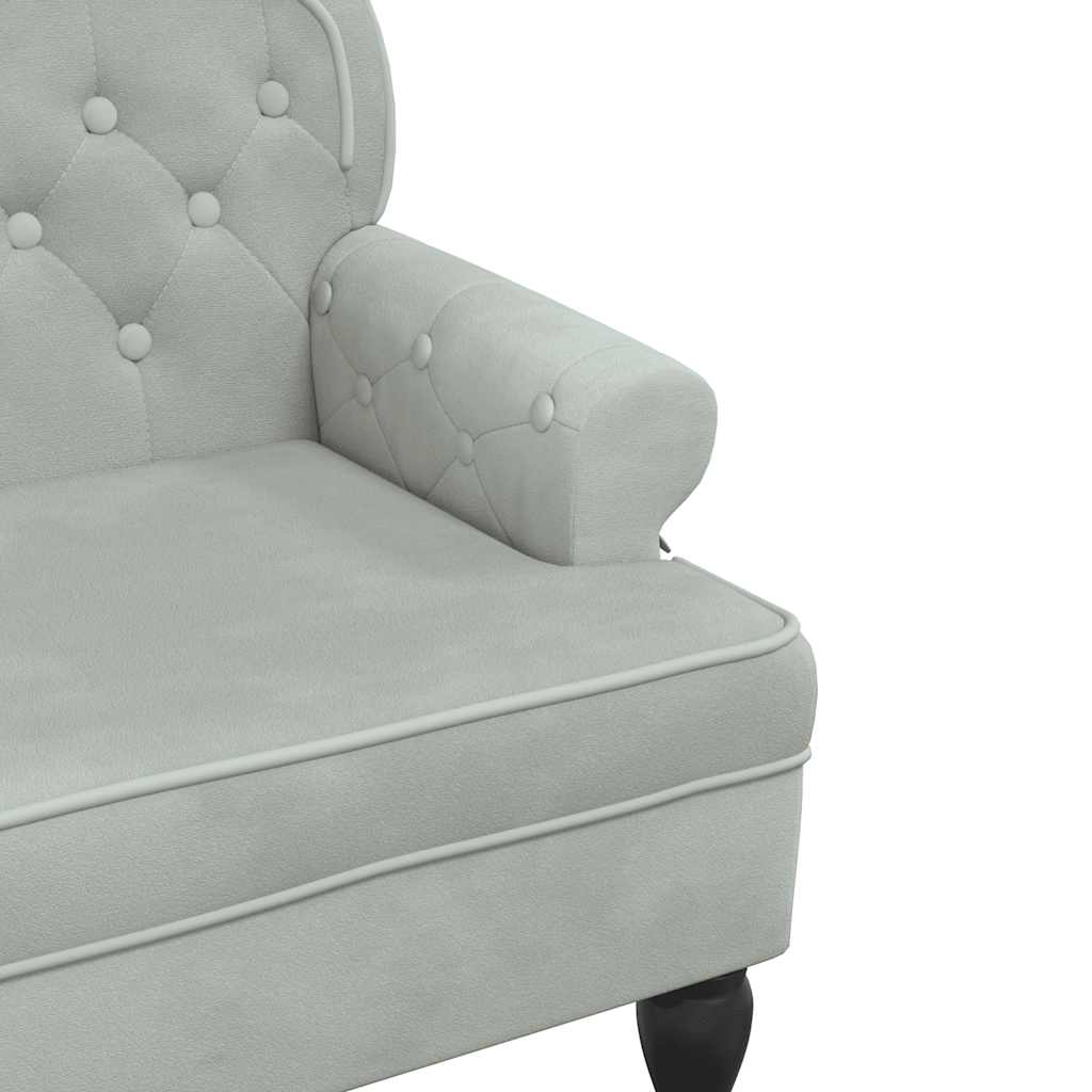 Sitzbank mit Rückenlehne Dunkelgrau 119,5x64,5x75 cm Samt