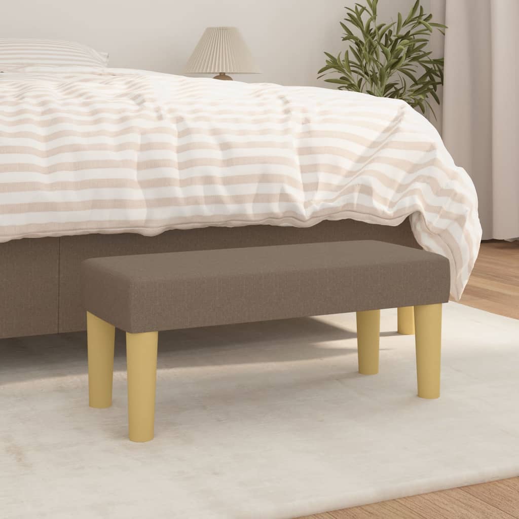 Sitzbank Hellgrau 70x30x30 cm Stoff