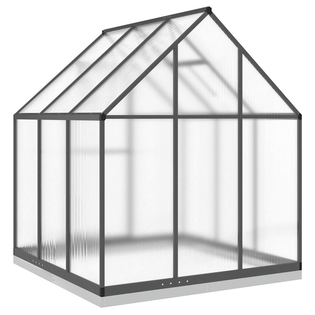 Gewächshaus mit Fundamentrahmen Silbern 169x114x202 cm Alu