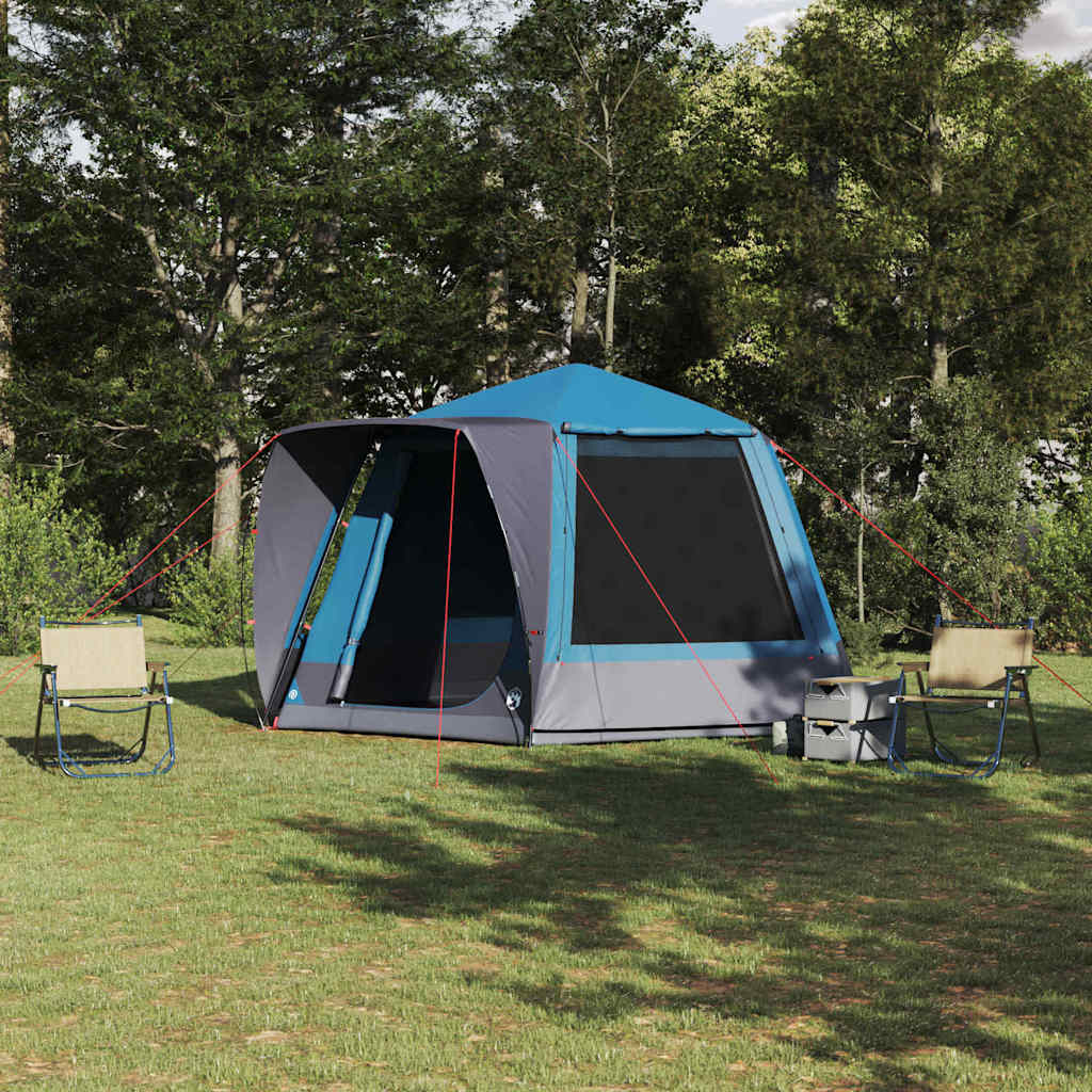 Campingzelt Hütte mit Dach Grün 420 x 420 x 227 cm Polyester