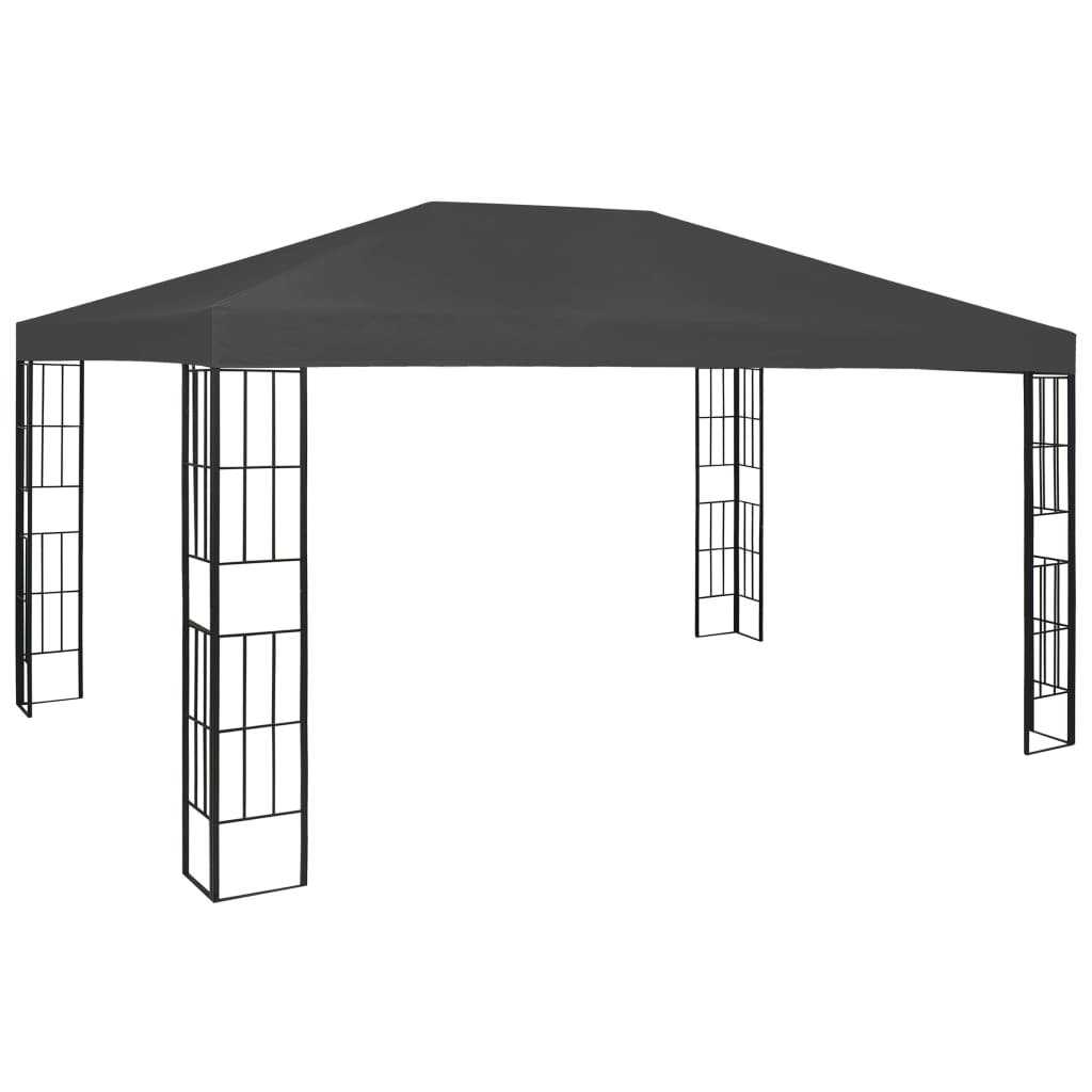 Pavillon mit LED-Lichterkette 3x3 m Taupe