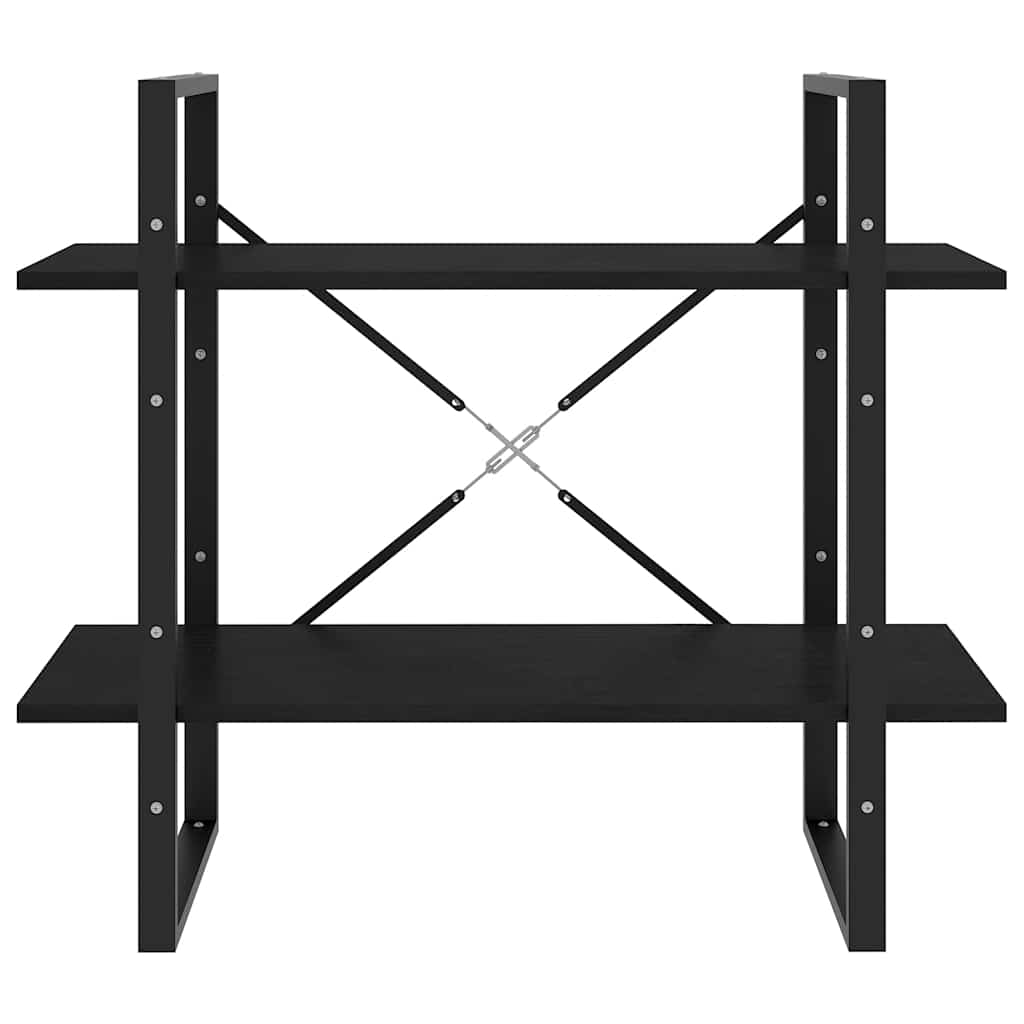 Bücherregal 2 Fächer Weiß 80x30x70 cm Holzwerkstoff