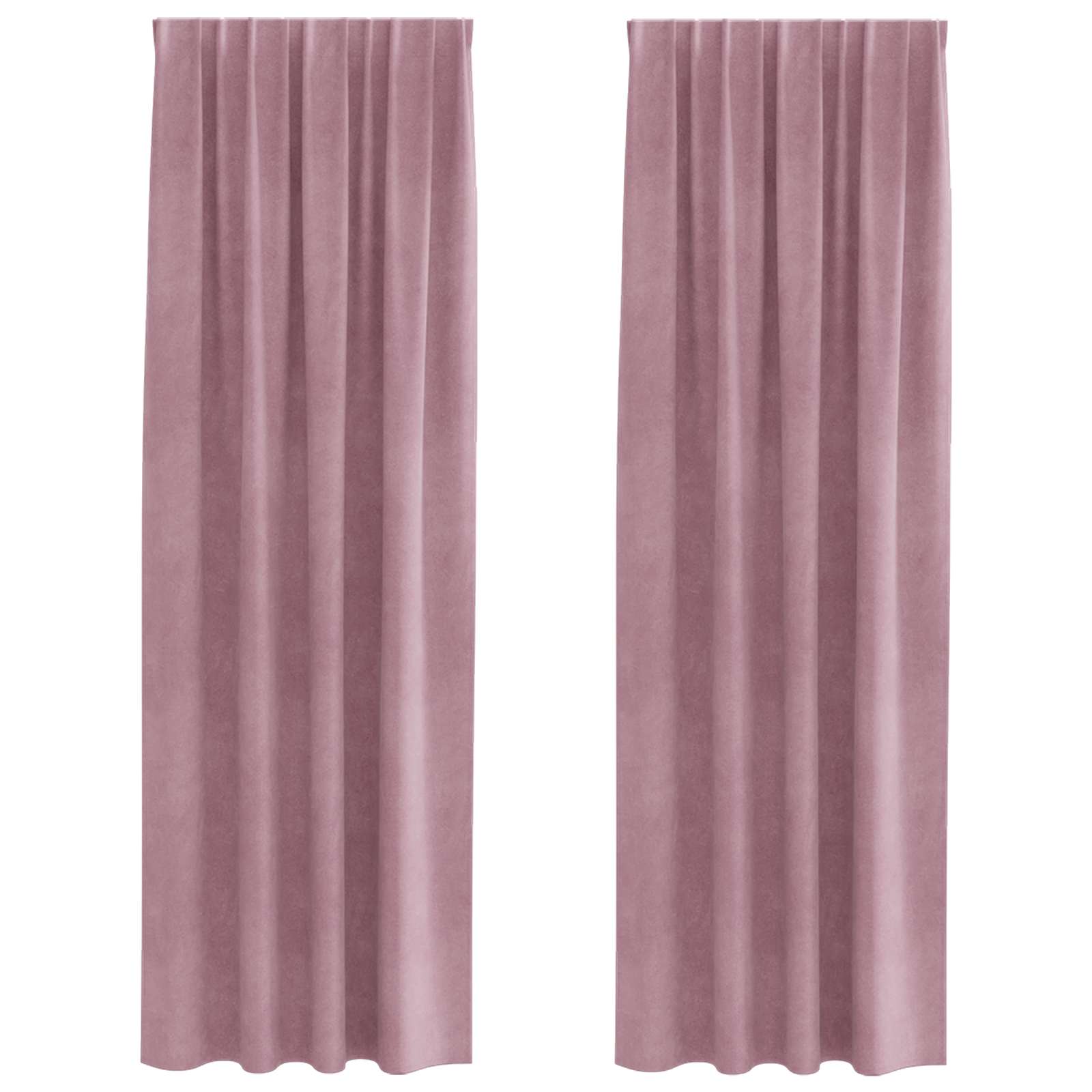 Verdunkelungsvorhänge 2 pcs Schwarz 140 x 140 cm Samt