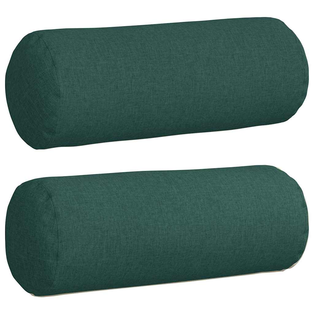Bolsterkissen 2 Stück Hellgrau Ø 15 x 40 cm Stoff