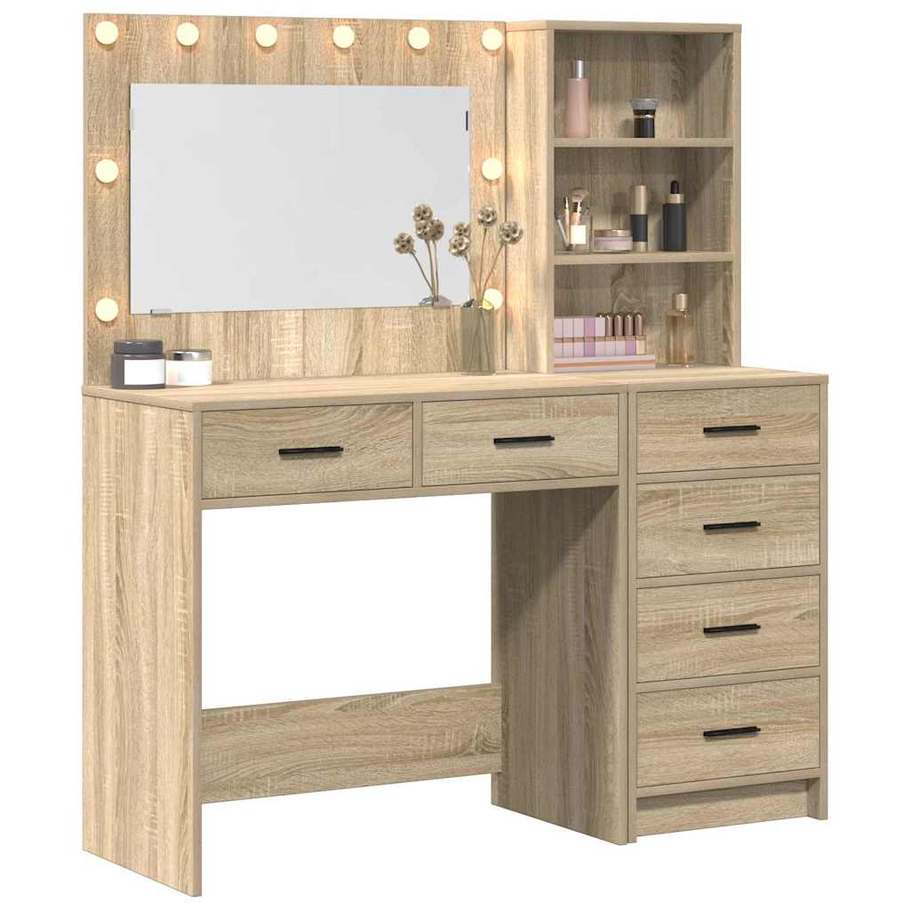 Schminktisch mit Regal Weiß 78,5 x 41 x 135 cm Holzwerkstoff