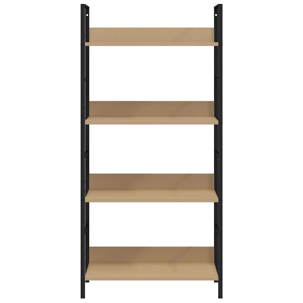 Bücherregal 3 Regalböden Schwarz 60×27,6×90,5 cm Holzwerkstoff