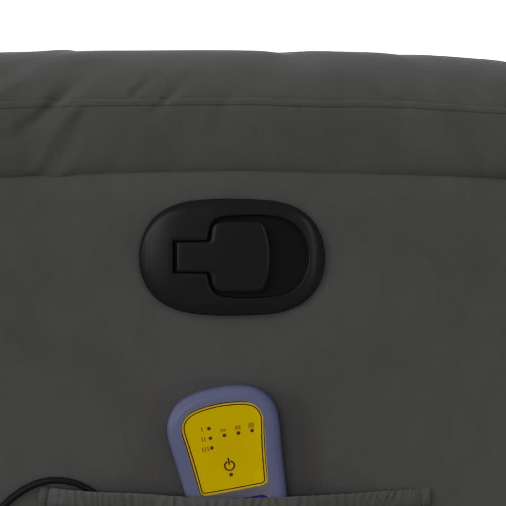 Massagesessel mit Liegefunktion, braun, Mikrofaserstoff