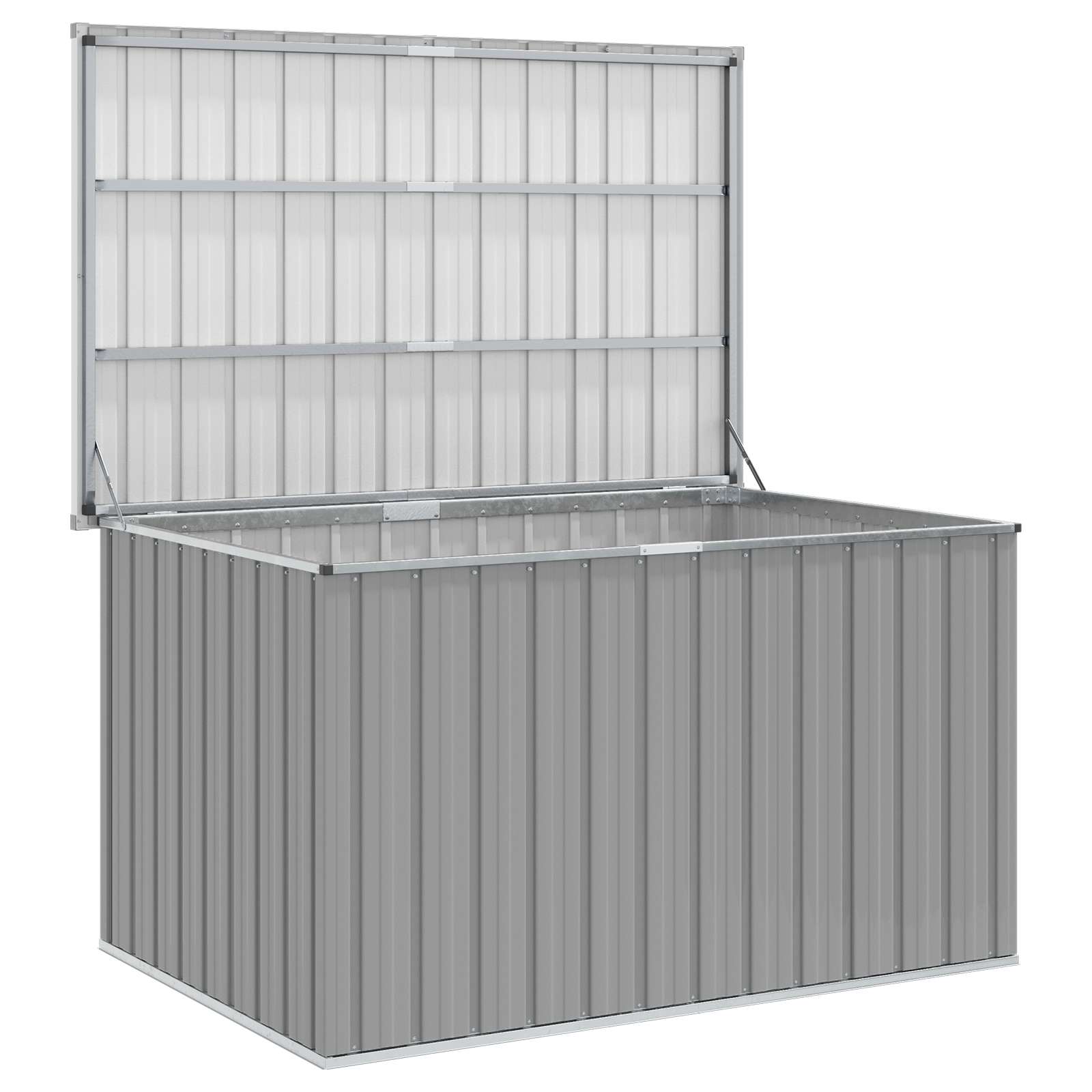 Außenlagerbox Holz 109 x 67 x 65 cm Verzinkter Stahl