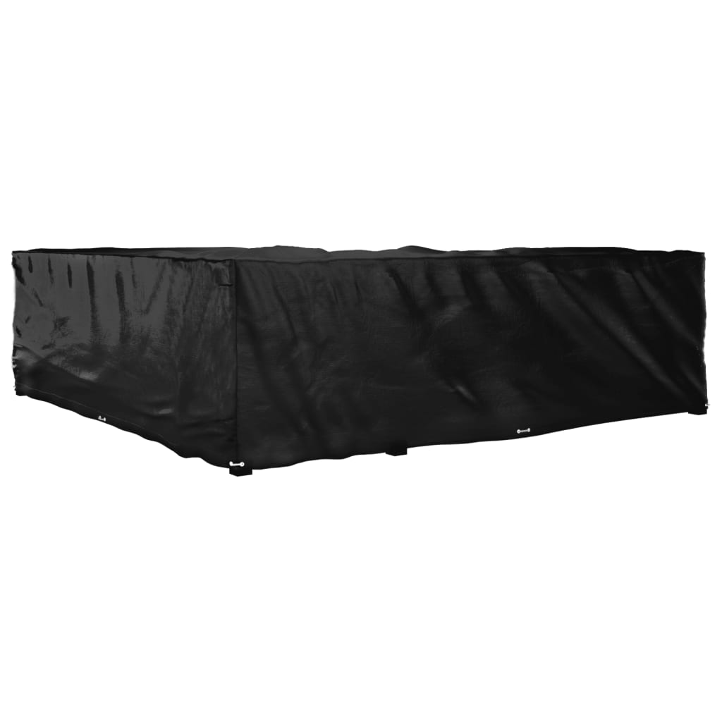 Gartenmöbel-Abdeckungen 2 Stk. L-Form 12 Ösen 250x250x90 cm