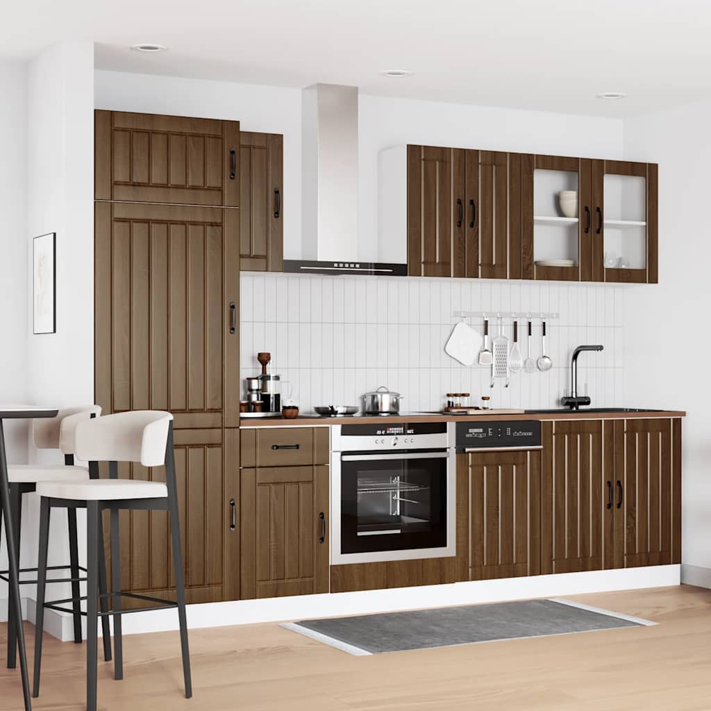 8-tlg. Küchenschrank-Set Lucca Weiß Holzwerkstoff