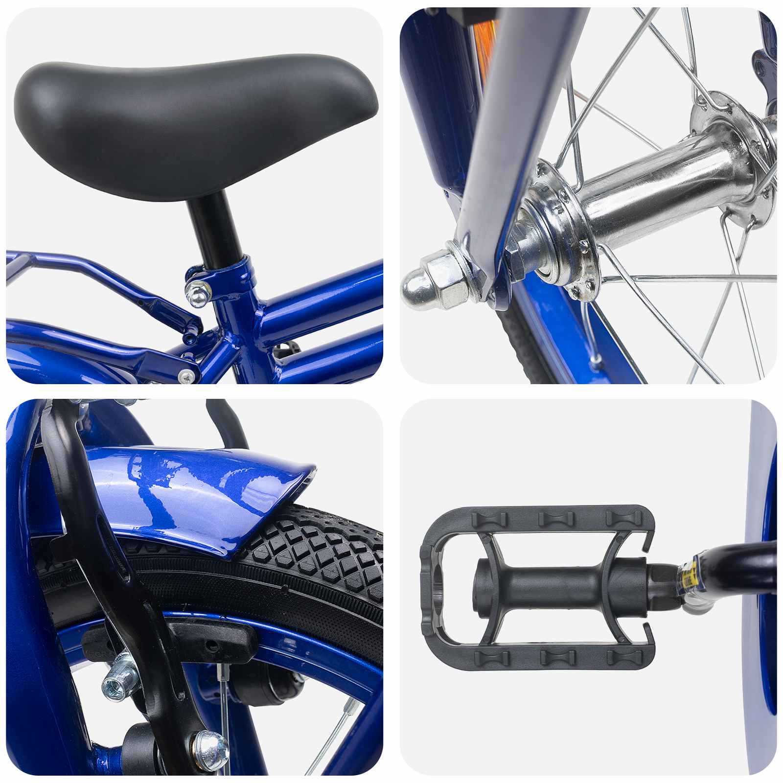Kinderfahrrad 12 Zoll für 2-4 Jahre alt Schwarz