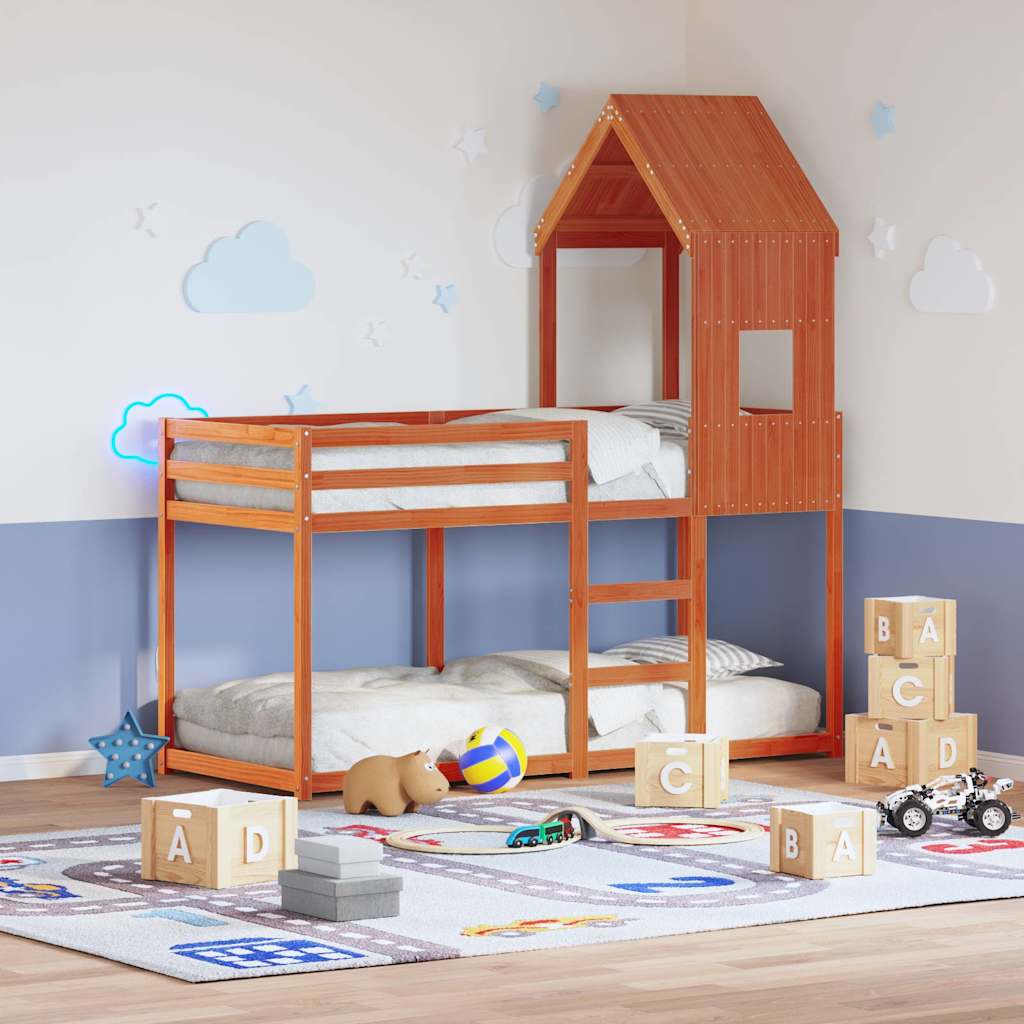 Dach für Kinderbett 60x89x134,5 cm Massivholz Kiefer