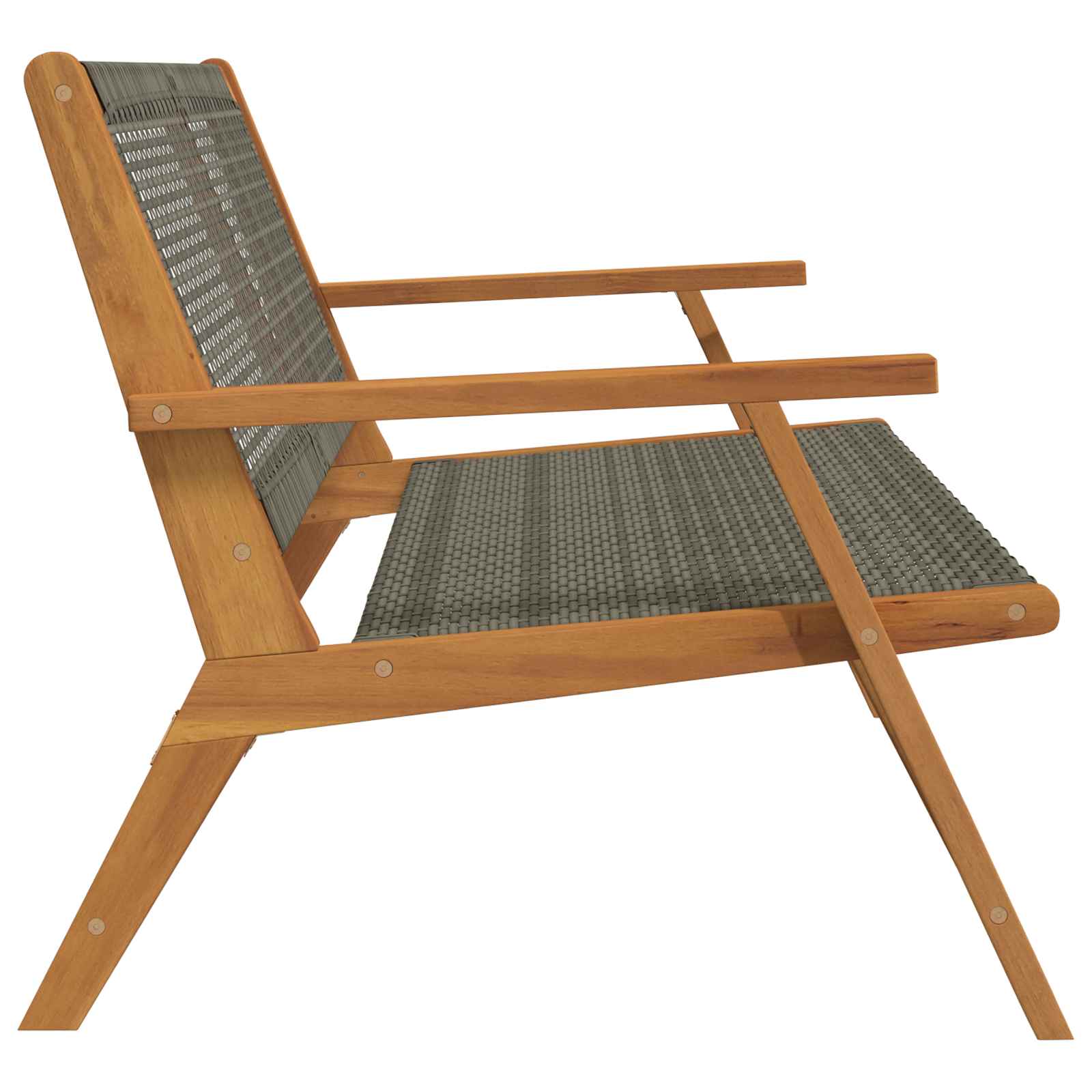 gartenmöbel Schwarz 122 x 78 x 73 cm Massivholz Akazie
