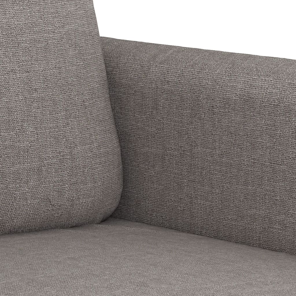 4-tlg. Sofagarnitur mit Kissen Braun Stoff
