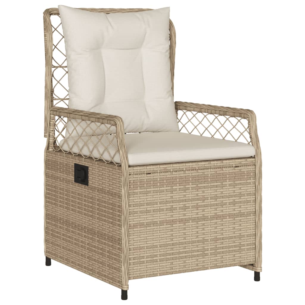 Gartensessel 2 Stk. Verstellbar Schwarz Poly Rattan