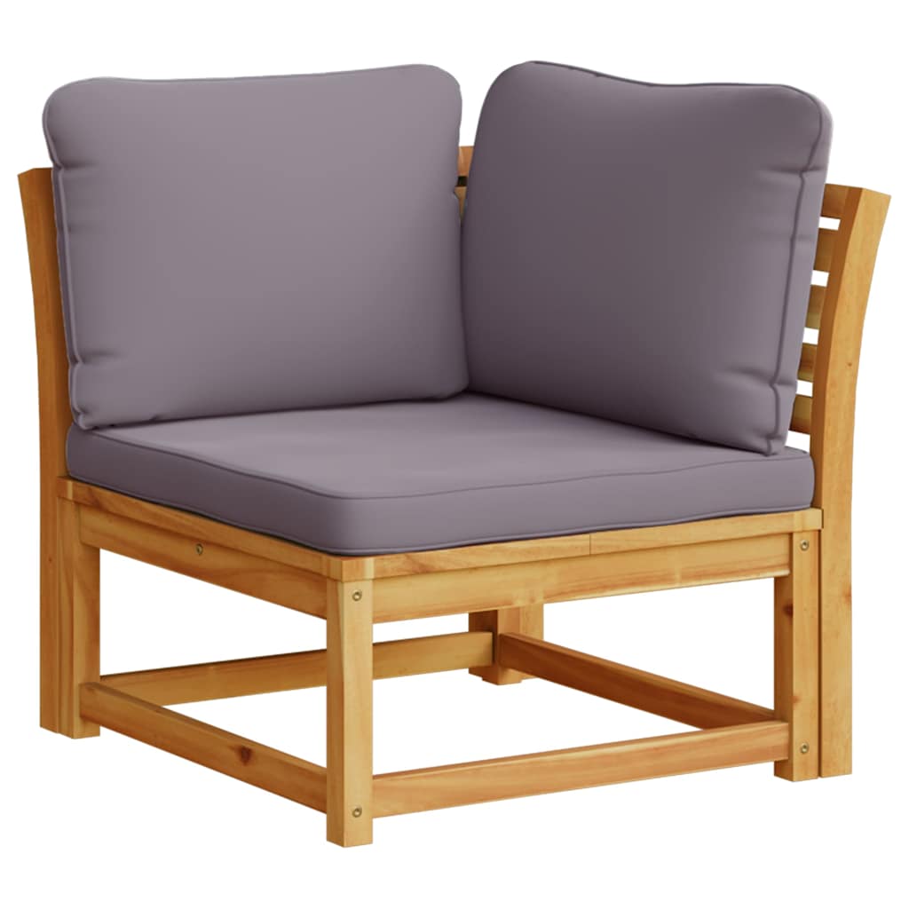 4-tlg. Garten-Lounge-Set mit Kissen Massivholz Akazie