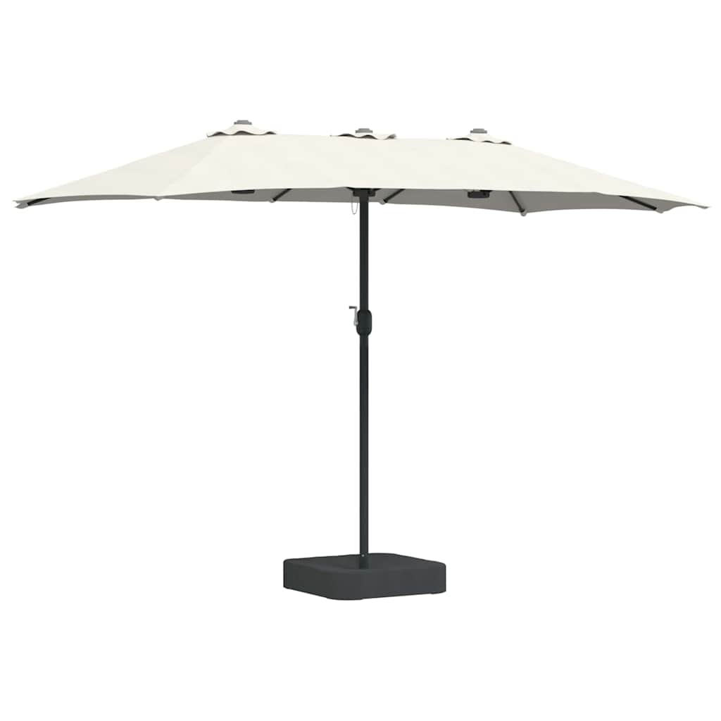 Garten-Sonnenschirm Sand 385 x 209 x 244 cm Polyester und Stahl