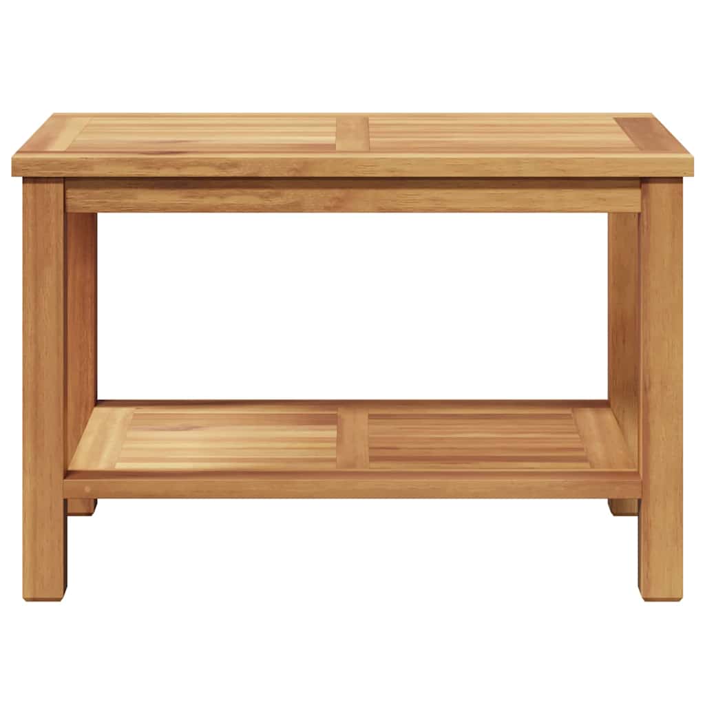Couchtisch mit Speicher Braun 45 x 45 x 45 cm Massivholz Teak