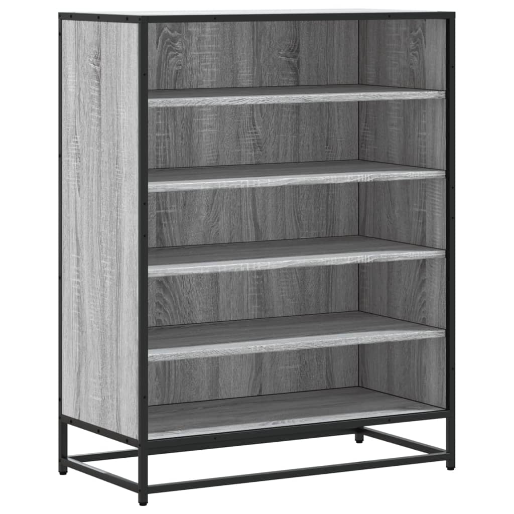 Schuhschrank Schwarz 75x38x97,5 cm Holzwerkstoff Metall