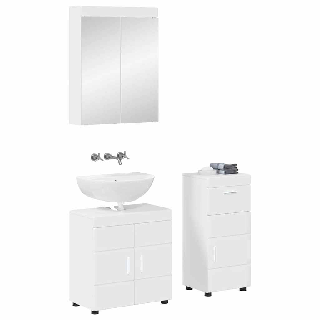 Badezimmermöbel-Set TULUM 2 pcs Weiß 60 x 34 x 63 cm
