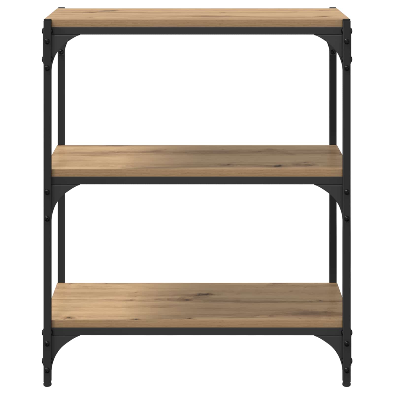 Bücherregal Schwarz 40x33x70,5 cm Holzwerkstoff und Stahl