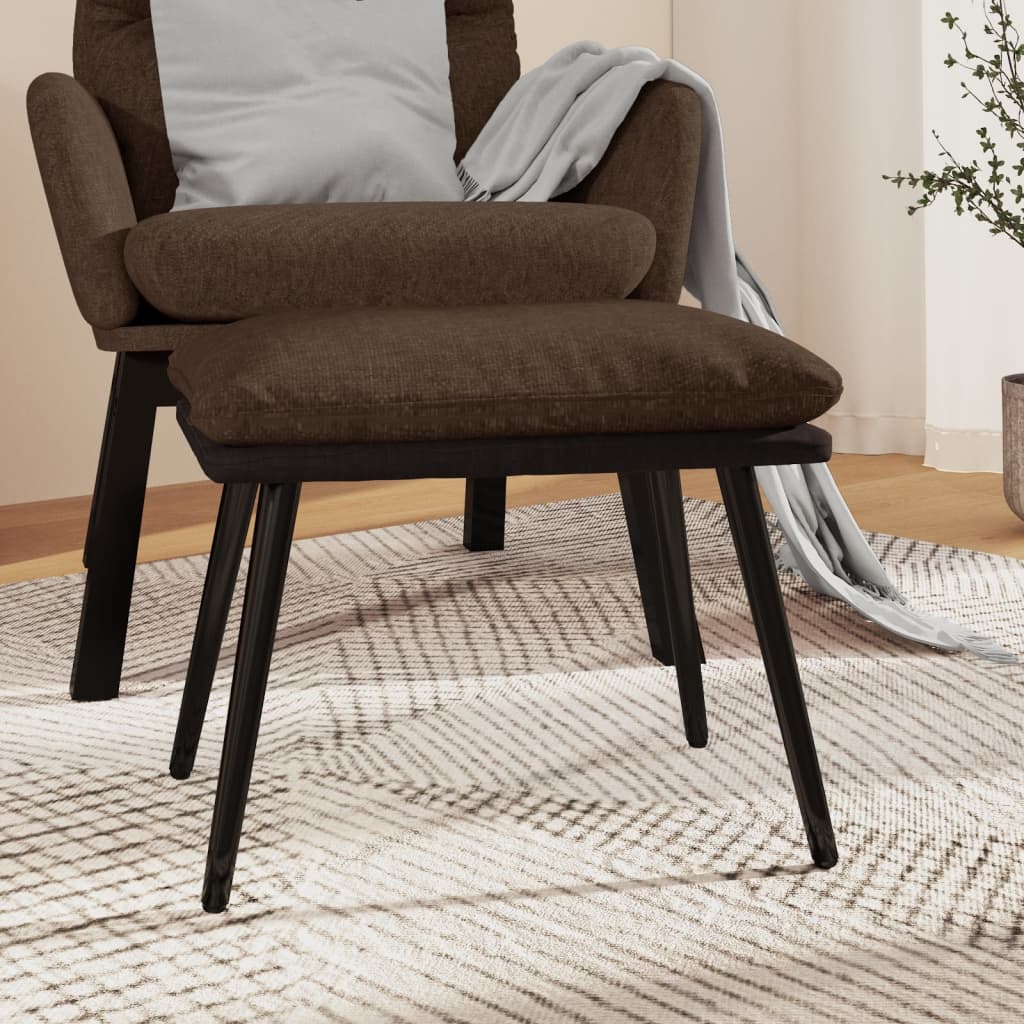 Fußhocker Hellgrau 45x29,5x35 cm Stoff und Kunstleder