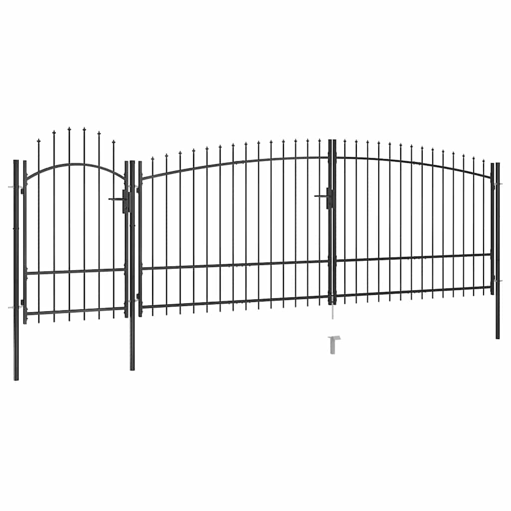 Gartentor Woerden mit Speerspitze 5x1 m Schwarz