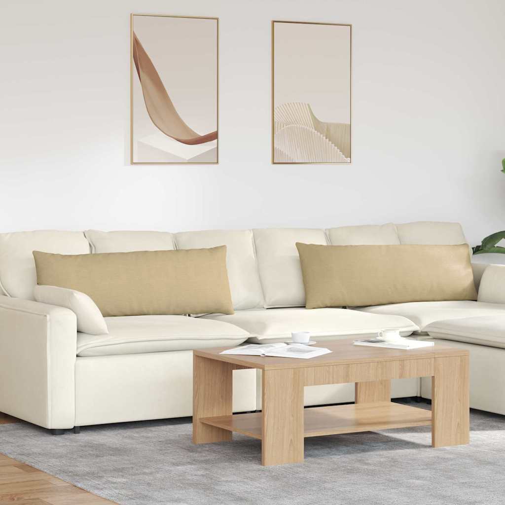 Sofakissen 2 Stück Hellgrau 50 x 30 cm Cordstoff