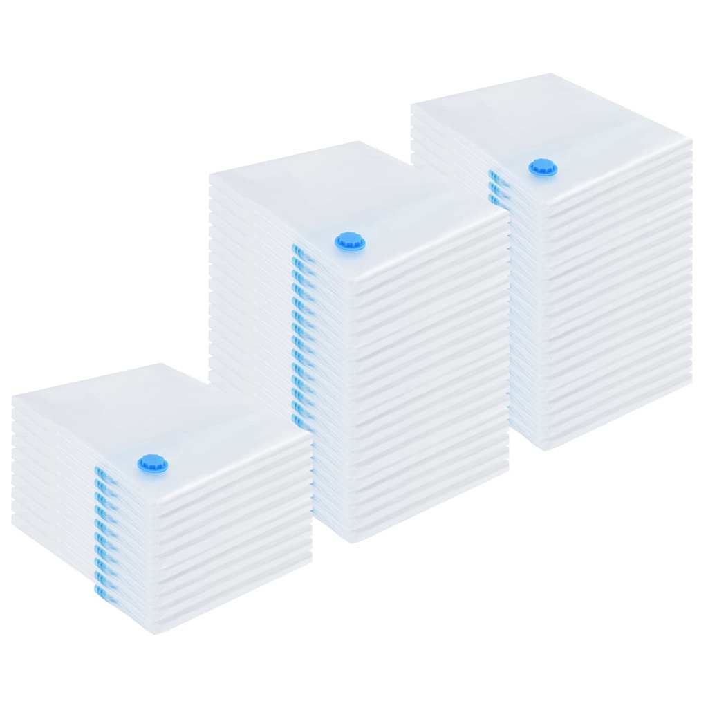 Aufbewahrungstaschen 5 pcs Transparent und Blau 70 x 50 cm