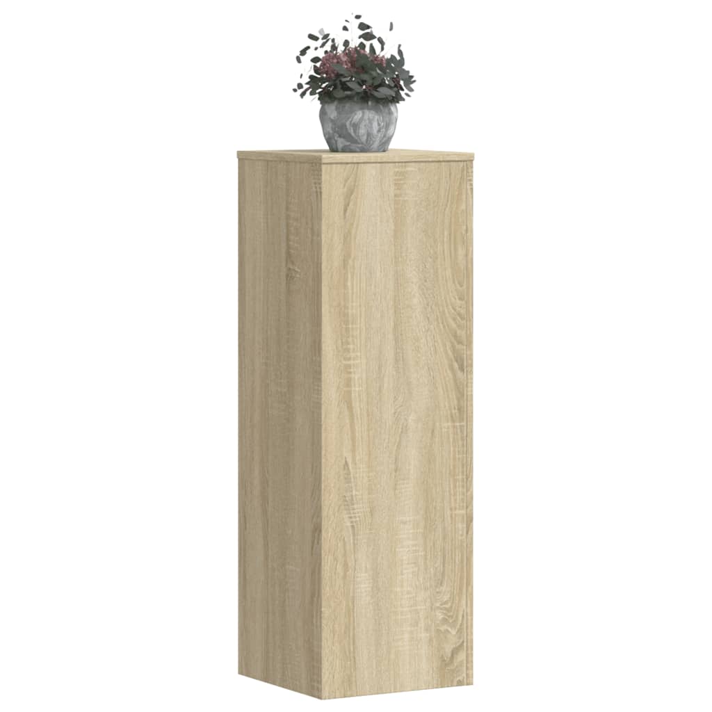 Pflanzenständer 2 Stk. Weiß 33x33x100 cm Holzwerkstoff