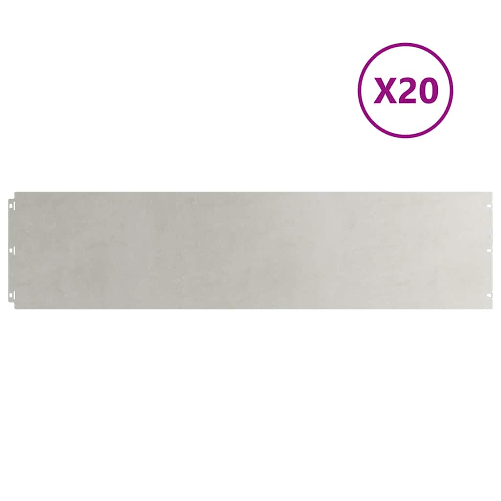 Raseneinfassung 10 pcs 10 x 103 cm Wetterfeststahl Rostig