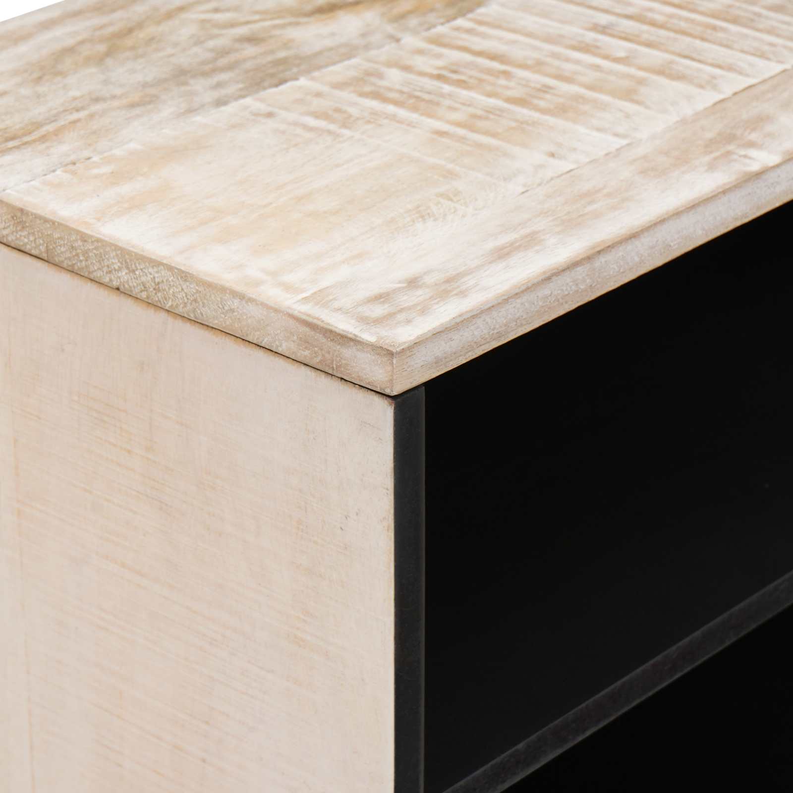TV-Schränk mit Regal Braun 80 x 31,5 x 46 cm Massivholz Mango