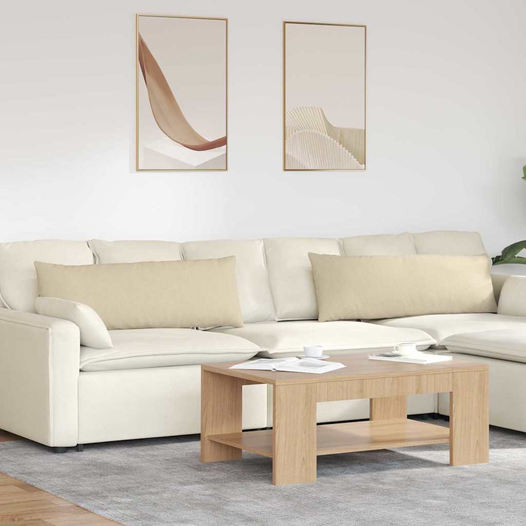Sofakissen 2 pcs Hellgrau 50 x 30 cm Stoff