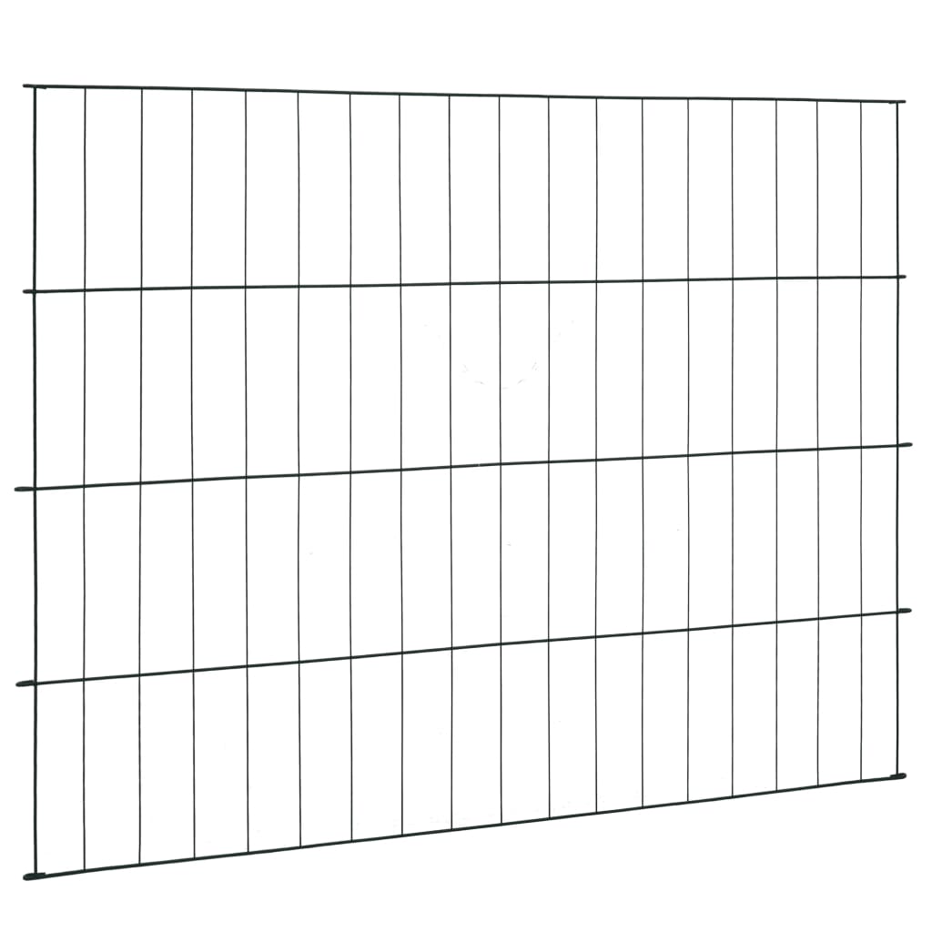 Gartenzaun Set Konvex 77,3x26 cm Grün