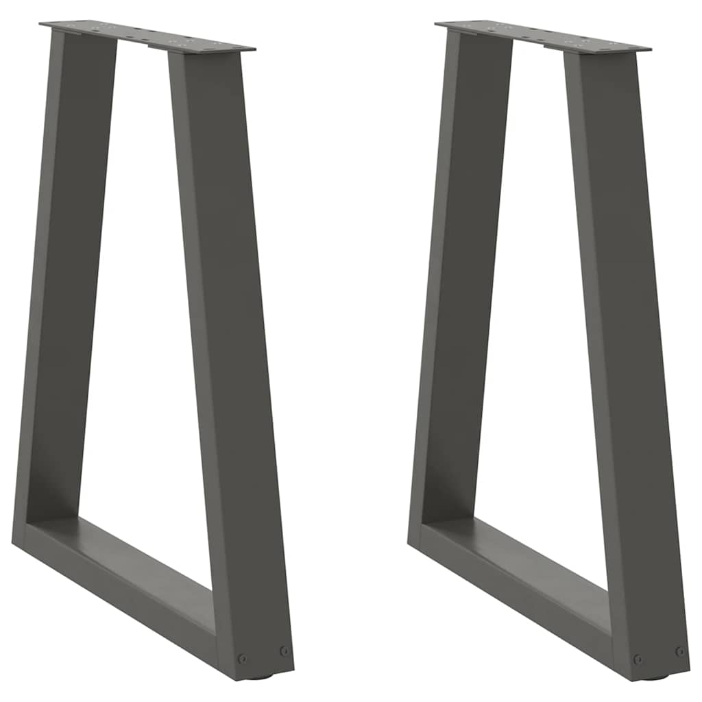 Couchtischbeine V-Form 2 Stück Schwarz 30x(30-31,3) cm Stahl